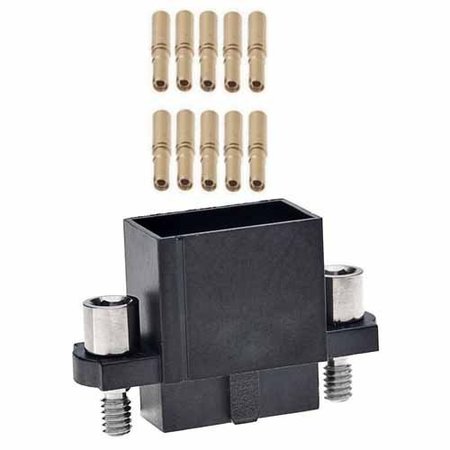 HARWIN Board Connector, 14 Contact(S), 2 Row(S), Female, 0.079 Inch Pitch, Crimp Terminal, M2X0.4, Black M80-4861442